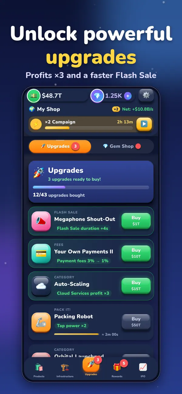 E-commerce Billionaire screen 2